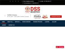 Tablet Screenshot of dsssecurity.in
